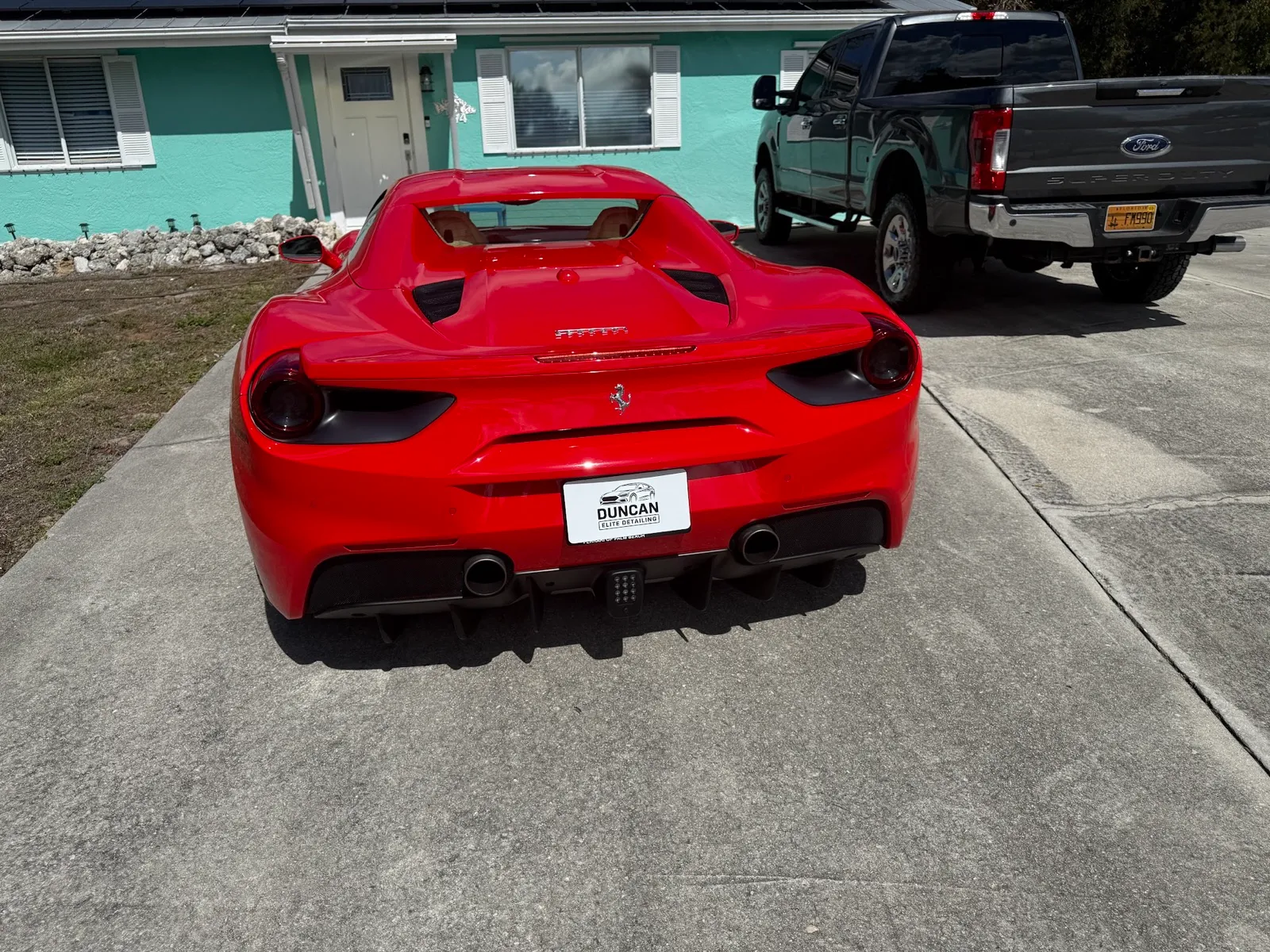 ferrari detailed at Duncan Elite Detailing, Naples FL